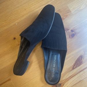 Stuart Weitzman Mulearky Mule - Black Suede Size 7